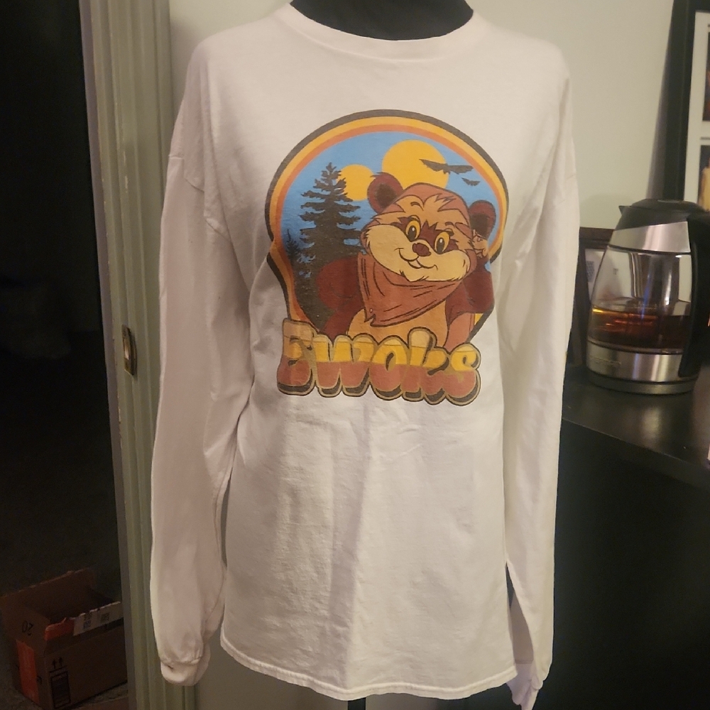 Star Wars Ewoks White Long Sleeve Tee